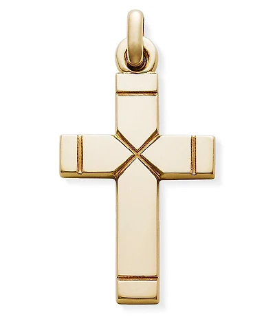 James Avery Large 14K Gold Plain Latin Cross Charm