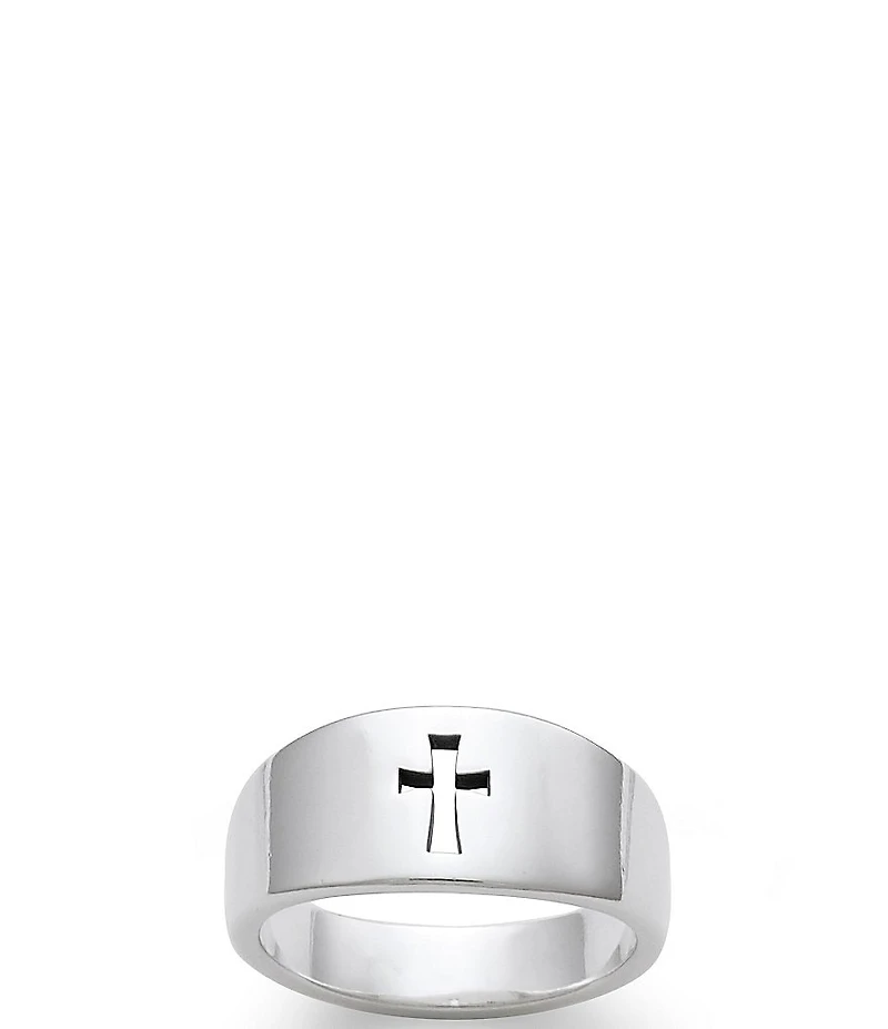 James Avery Narrow Cross Cutout Sterling Silver Chunky Ring