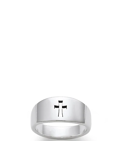 James Avery Narrow Cross Cutout Sterling Silver Chunky Ring