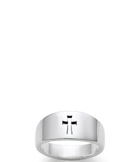 James Avery Narrow Cross Cutout Sterling Silver Chunky Ring