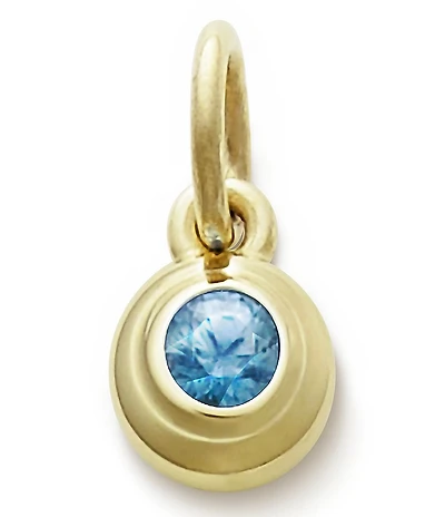 James Avery Remembrance 14K December Birthstone with Blue Zircon Charm