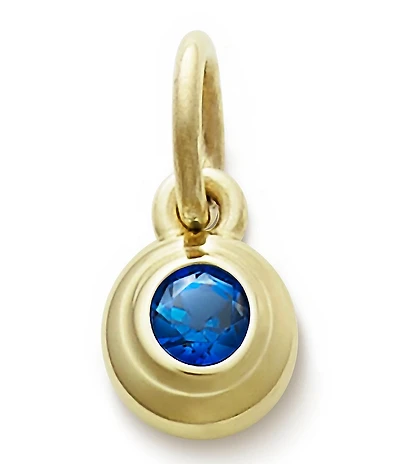 James Avery 14K Gold Remembrance September Birthstone with Lab-Created Blue Sapphire Charm