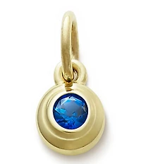 James Avery 14K Gold Remembrance September Birthstone with Lab-Created Blue Sapphire Charm