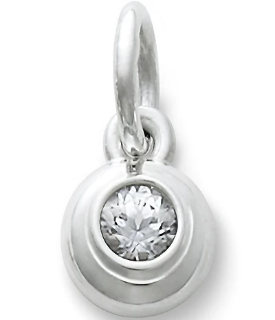 James Avery April Birthstone Remembrance with Lab-Created White Sapphire Charm