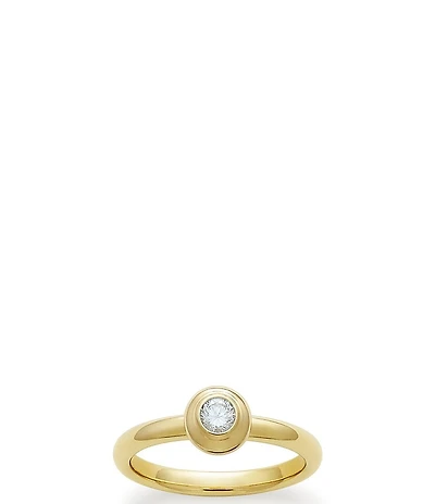 James Avery 14K Remembrance Ring April Birthstone With White Diamond