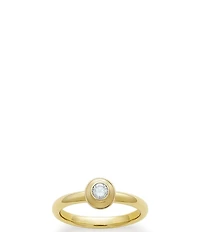 James Avery 14K Remembrance Ring April Birthstone With White Diamond