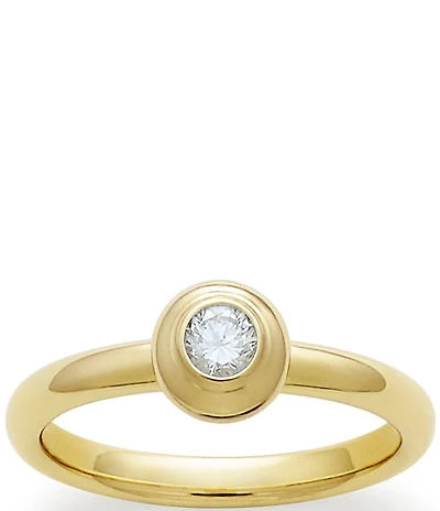 James Avery 14K Remembrance Ring April Birthstone With White Diamond