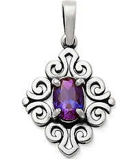 James Avery Scrolled Pendant with Gem