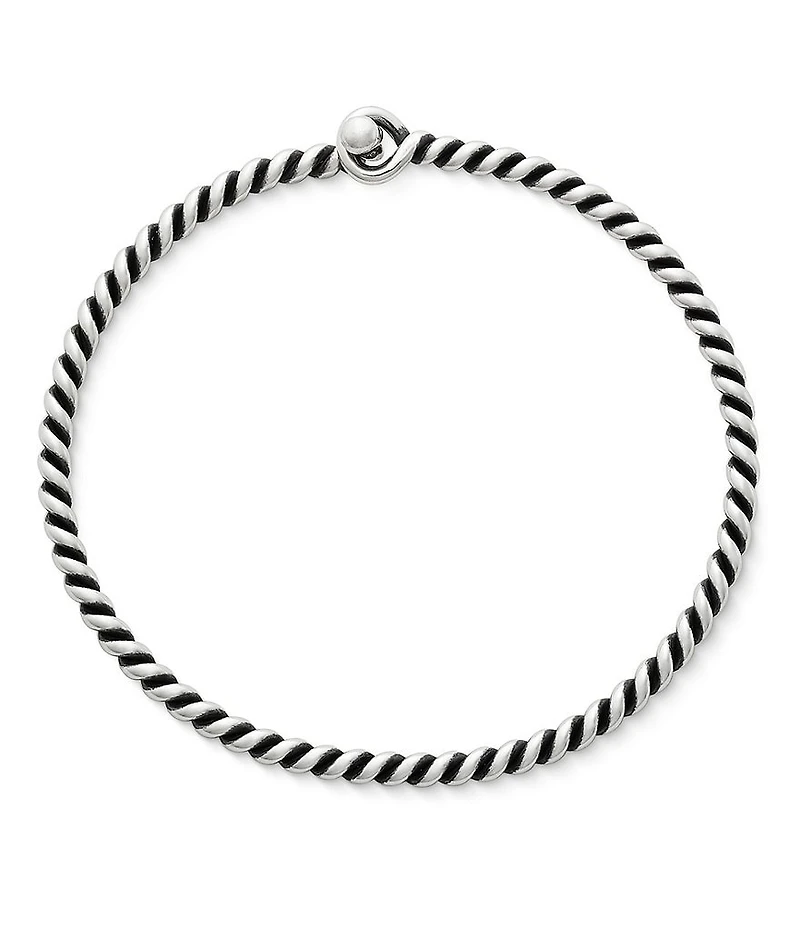 James Avery Sterling Silver Twisted Wire Hook-On Bracelet