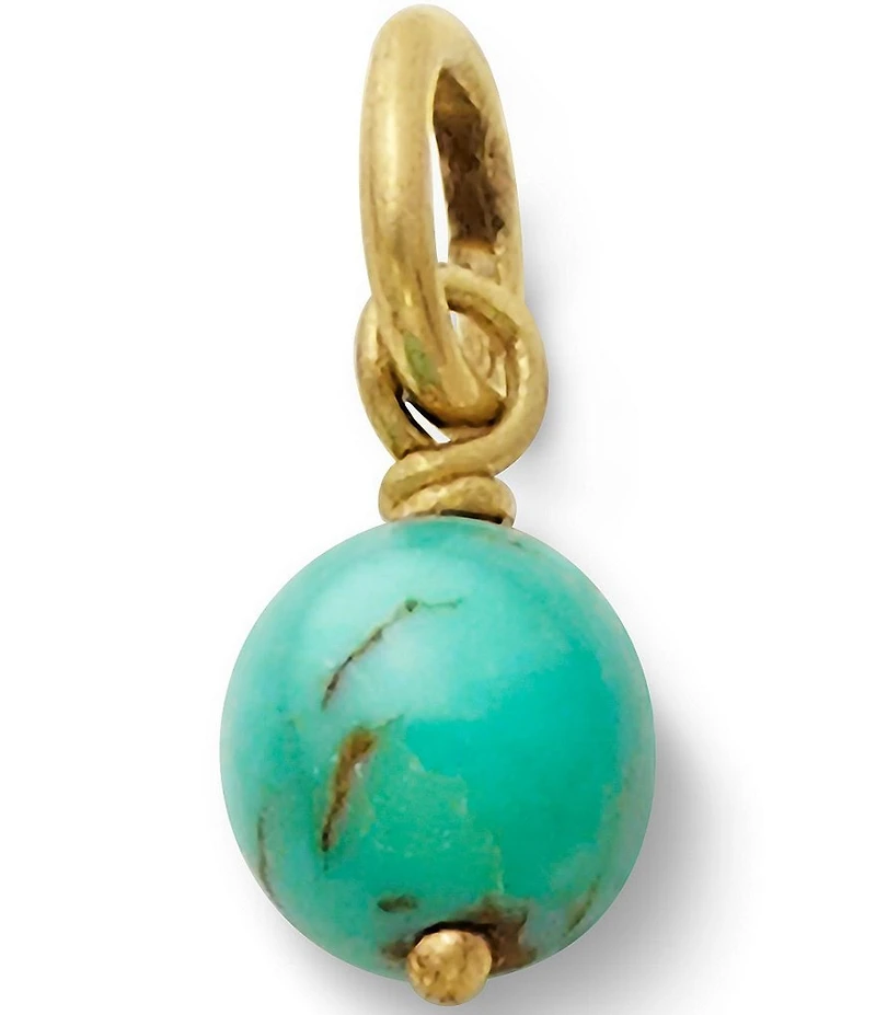 James Avery Turquoise Bead 14K Gold Charm