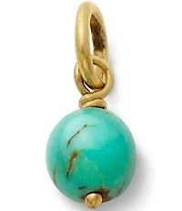 James Avery Turquoise Bead 14K Gold Charm