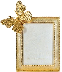 Jay Strongwater Juno Butterfly Gold Picture Frame, 3x4