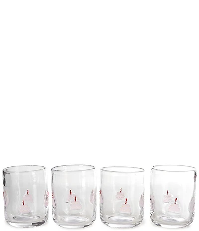 Jeanne Fitz Birthday Exterior Icon Glasses, Set of 4