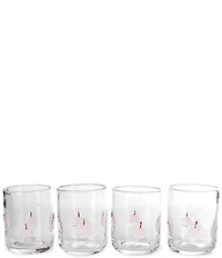 Jeanne Fitz Birthday Exterior Icon Glasses, Set of 4