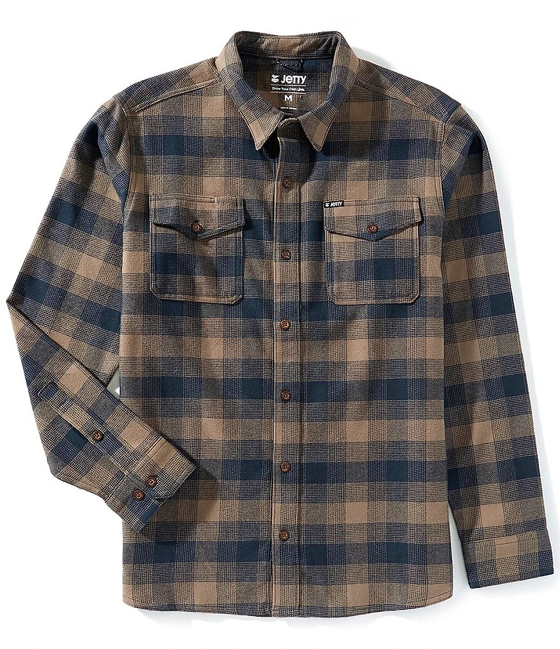 JETTY Breaker Flannel Plaid Long Sleeve Woven Shirt