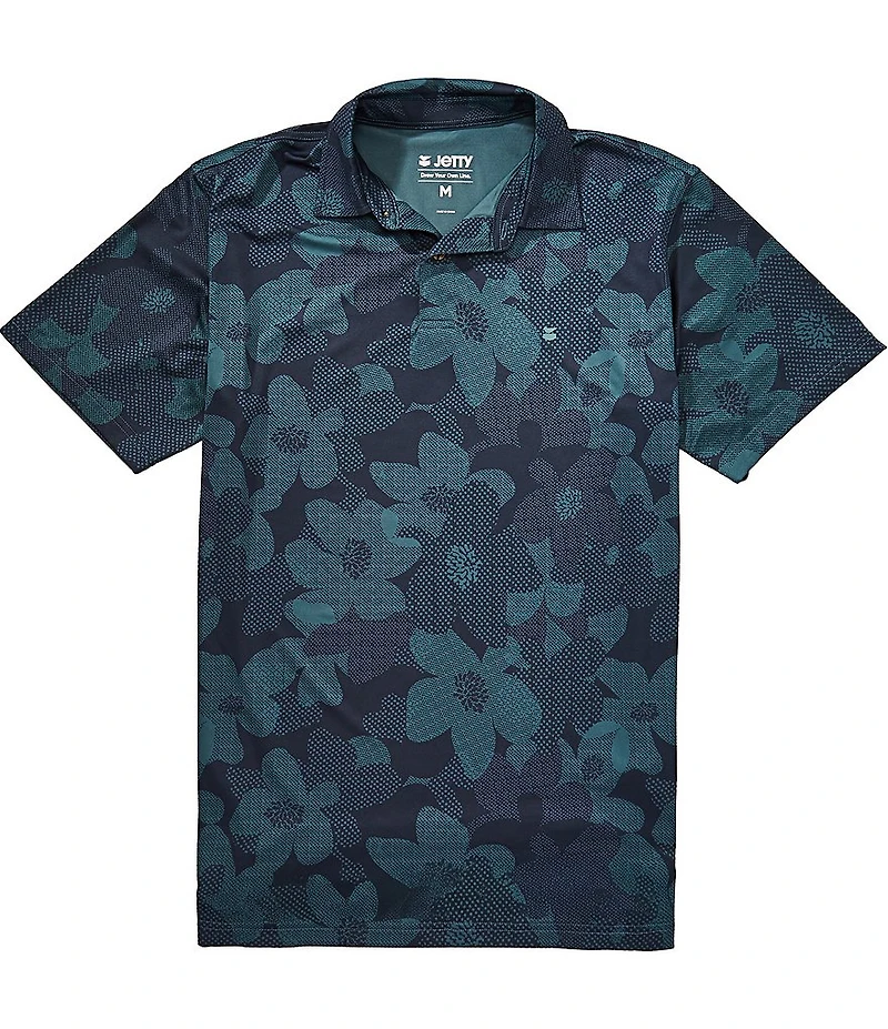 JETTY Bunker Printed Short Sleeve Polo Shirt