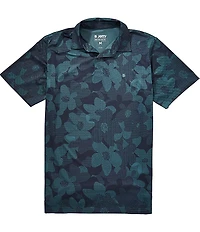 JETTY Bunker Printed Short Sleeve Polo Shirt