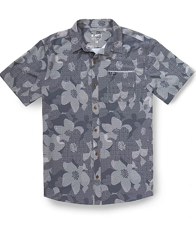 JETTY Garwood Charcoal Short Sleeve Woven Shirt