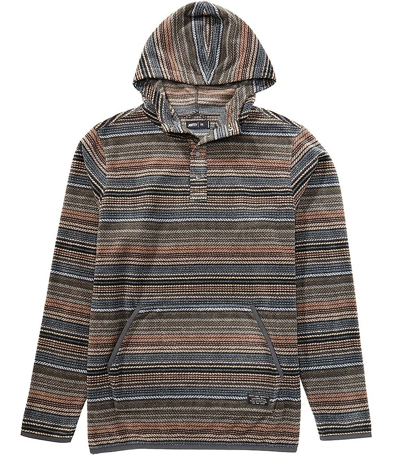 JETTY Quintin Striped Fleece Hoodie