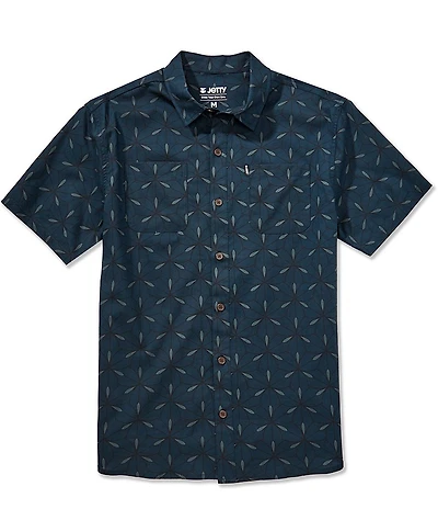 JETTY Seabrite Mini Print Short Sleeve Woven Shirt