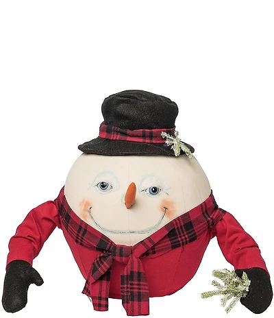 Joe Spencer's Gathered Traditions Abercrombie Snowman Door Stop