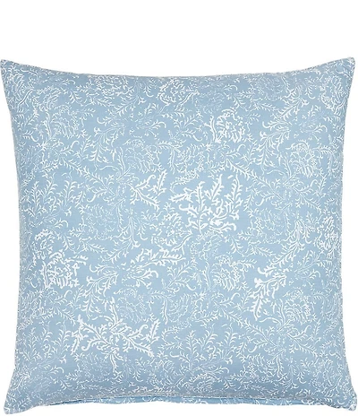 John Robshaw Organic Long Staple Cotton Percale Avni Light Indigo Euro Sham