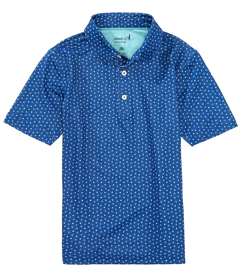 Johnnie-O Big Boys 8-20 Top O Mornin Printed Performance Jersey Polo Shirt