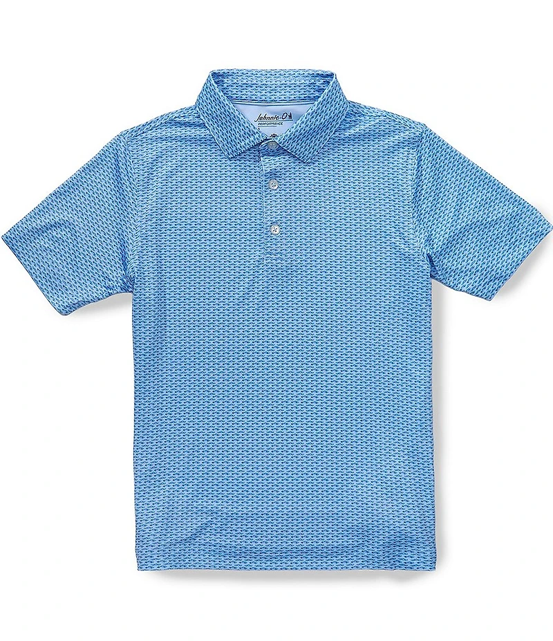 Johnnie-O Big Boys Coupe Printed Performance Jersey Short-Sleeve Polo