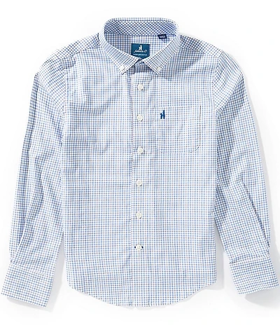 Johnnie-O Big Boys Koby Plaid Long Sleeve Button Front Sport Shirt