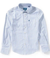 Johnnie-O Big Boys Koby Plaid Long Sleeve Button Front Sport Shirt