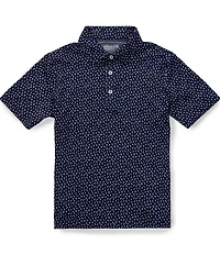 Johnnie-O Big Boys Marina Print Performance Jersey Short-Sleeve Polo