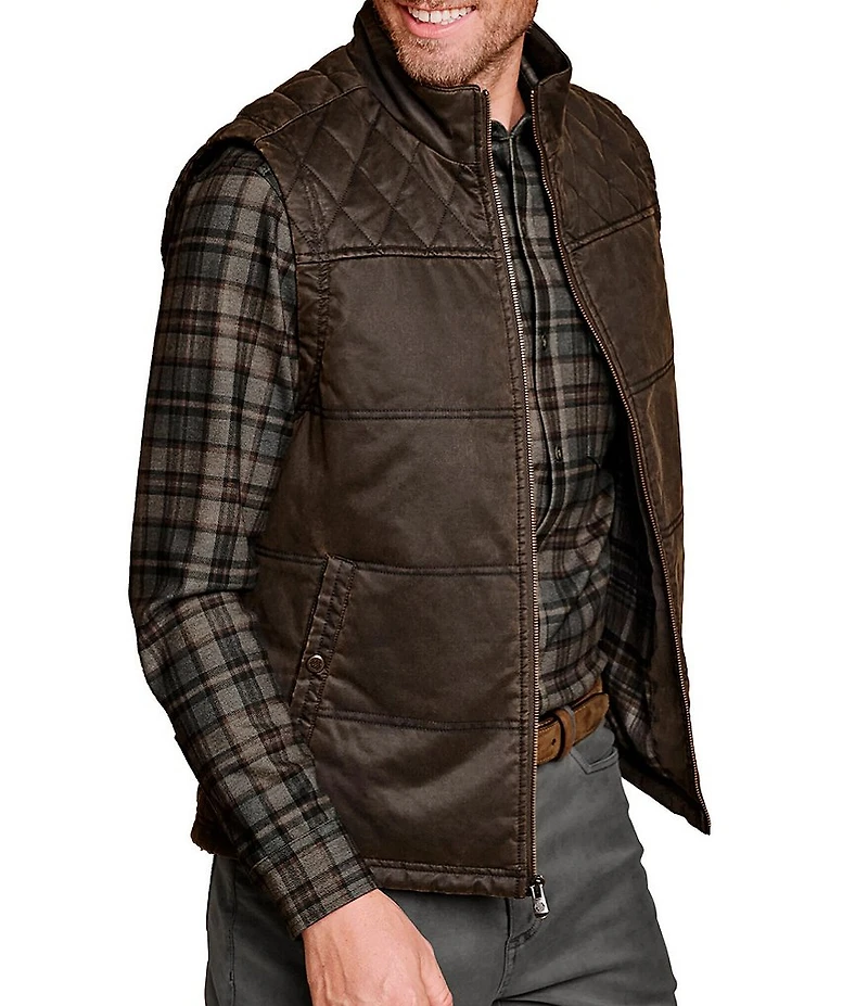 Johnston & Murphy Antique Cotton Channel Quilted Vest