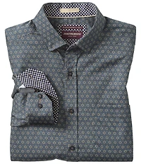 Johnston & Murphy Atrium Print Long Sleeve Woven Shirt