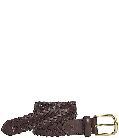 Johnston & Murphy Boys' Woven Leather Belt