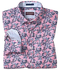 Johnston & Murphy Checkered Paisley Print Woven Shirt