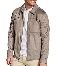 Johnston & Murphy Faux Suede Full-Zip Jacket