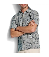 Johnston & Murphy Linden Paisley Short Sleeve Woven Shirt