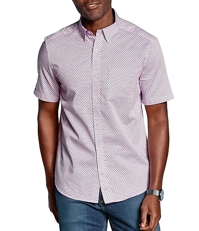 Johnston & Murphy Logan Bowtie Print Short-Sleeve Shirt