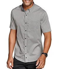Johnston & Murphy Logan Diamond Grid Short-Sleeve Shirt