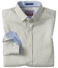 Johnston & Murphy Logan Diamond Print Long Sleeve Woven Shirt