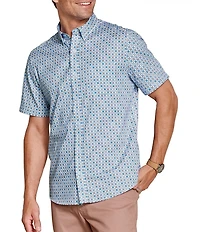 Johnston & Murphy Logan Geo Floral Print Short-Sleeve Woven Shirt