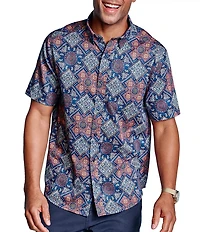 Johnston & Murphy Logan Geo Print Short Sleeve Woven Shirt
