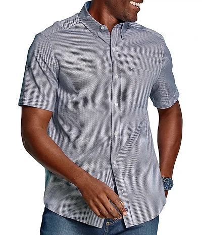 Johnston & Murphy Logan Mini Floral Print Short-Sleeve Woven Shirt