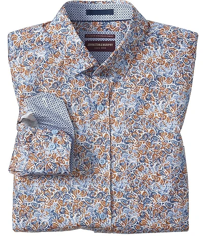 Johnston & Murphy Logan Multi-Color Paisley Print Long Sleeve Woven Shirt