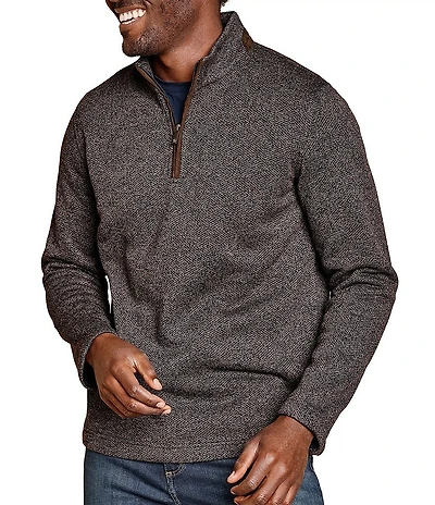 Johnston & Murphy Marled Quarter-Zip Pullover