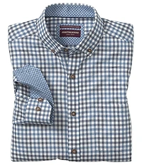 Johnston & Murphy Melange Tonal Check Heathered Long Sleeve Woven Shirt