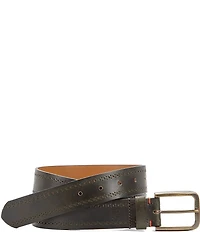 Johnston & Murphy Men's 175th Brogue Leather Belt