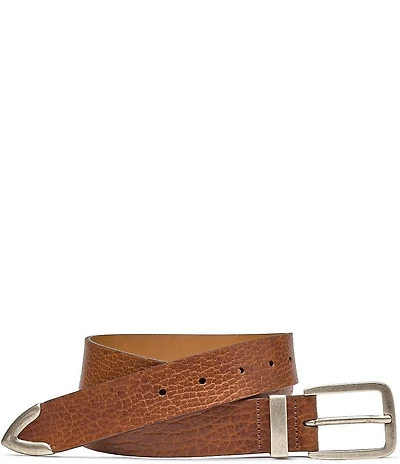 Johnston & Murphy Men's Bison Leather Belt