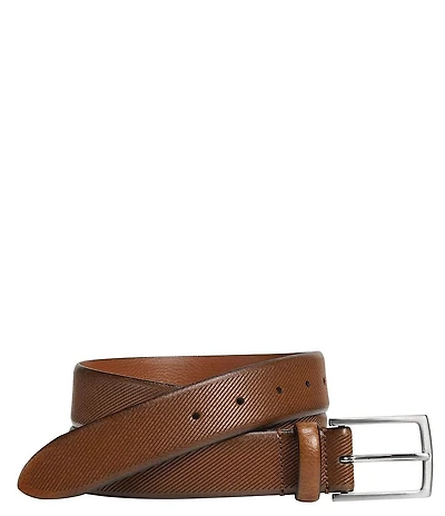 Johnston & Murphy Men's Diagonal Embossed Belt