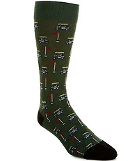 Johnston & Murphy Men's Golf Cart Novelty Socks